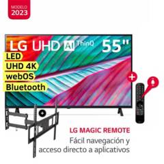 Televisor LG 55 LED Smart TV Ultra HD 4K con ThinQ AI 55UR8750PSA + Rack Giratorio
