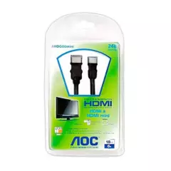 AOC - Cable HDMI a HDMI Mini AOC 18M Negro