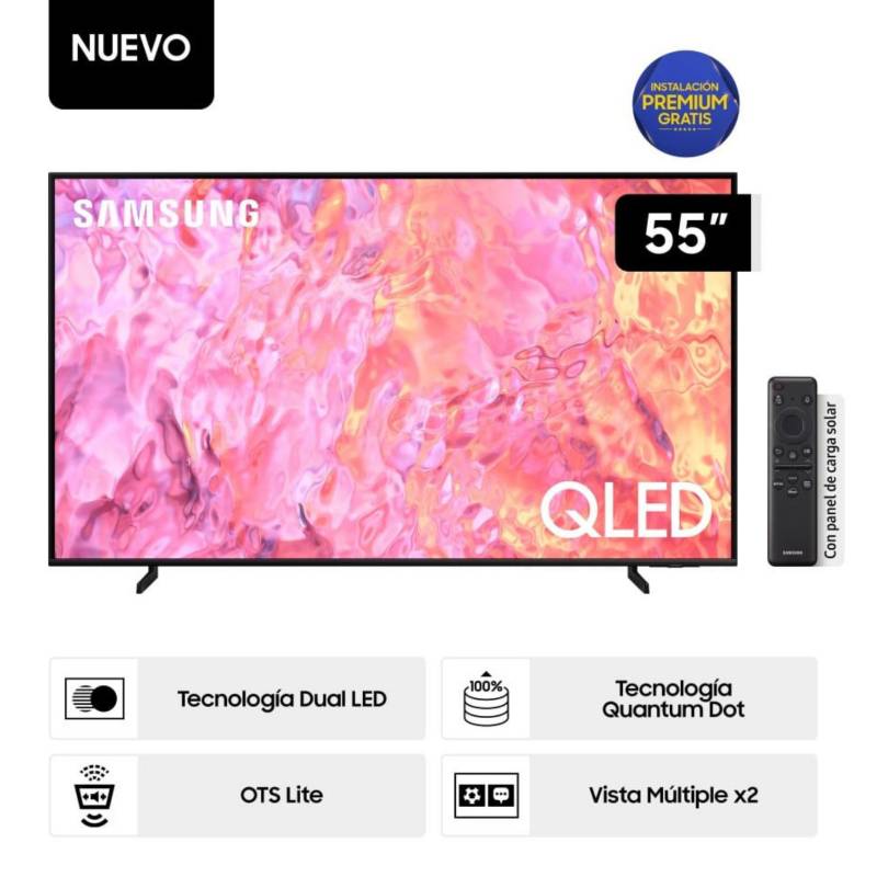 SAMSUNG - Televisor Samsung LED Smart TV 55 QLED 4K QN55Q60CAGXPE