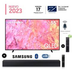 Televisor Samsung LED Smart TV 55 QLED 4K QN55Q60CAGXPE + Soundbar