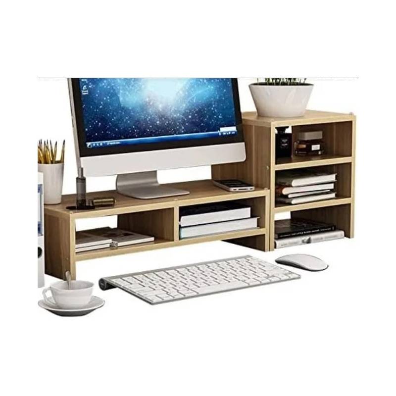 Base Soporte para monitores LARGE BLANCO Repisa para monitores AMUEBLE