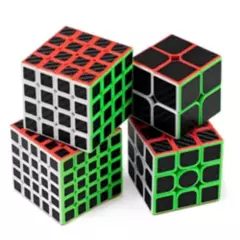 GENERICO - Kit de cubo Rubik Moyu Modelo Carbono 2x2 3x3 4x4 y 5x5