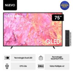 SAMSUNG - Televisor Samsung LED Smart TV 75 QLED 4K QN75Q60CAGXPE