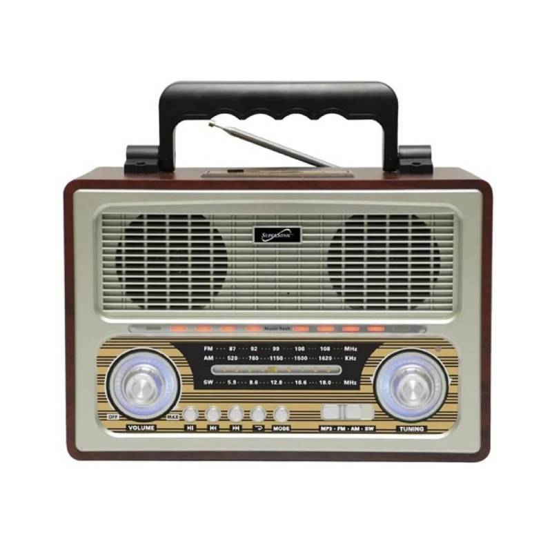 Radio Portatil AM FM Retro Vintage Parlante Bluetooth Mp3 Recargable  IMPORTADO
