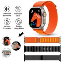 GENERICO - Smartwatch S9 Ultra Serie 9 + Correas Negro y Naranja