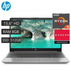 Laptop Hp 255 G9 Amd Ryzen 3 15.6"Hd, 8Gb Ddr4, 512Gb Ssd, Free Dos