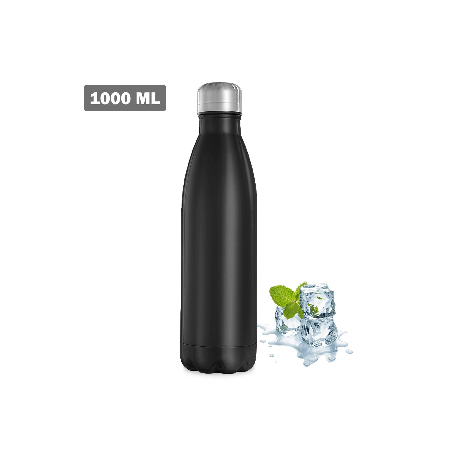 Botella de Agua Tomatodo de Acero Inoxidable 1000ml J03 Plomo