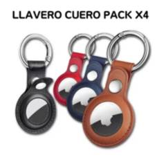 Funda Case Protector Llavero Apple Airtag Air Tag Cuero pack x4