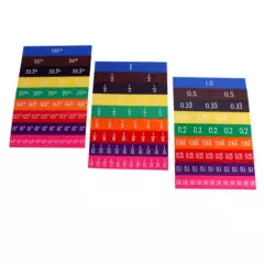JENSA TOYS - Tiras de Fracciones rectangulares  decimales y porcentajes