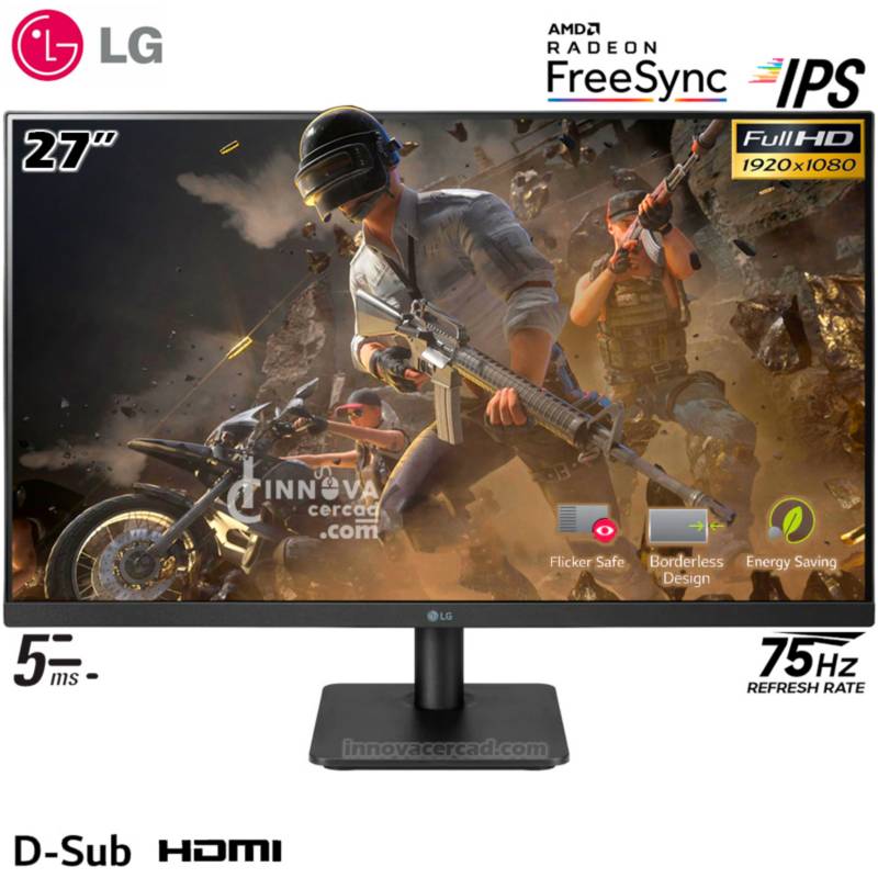 LG - Monitor LG 27MP400-B 27 FHD IPS 75HZ 5MS FREESYNC VGA  HDMI