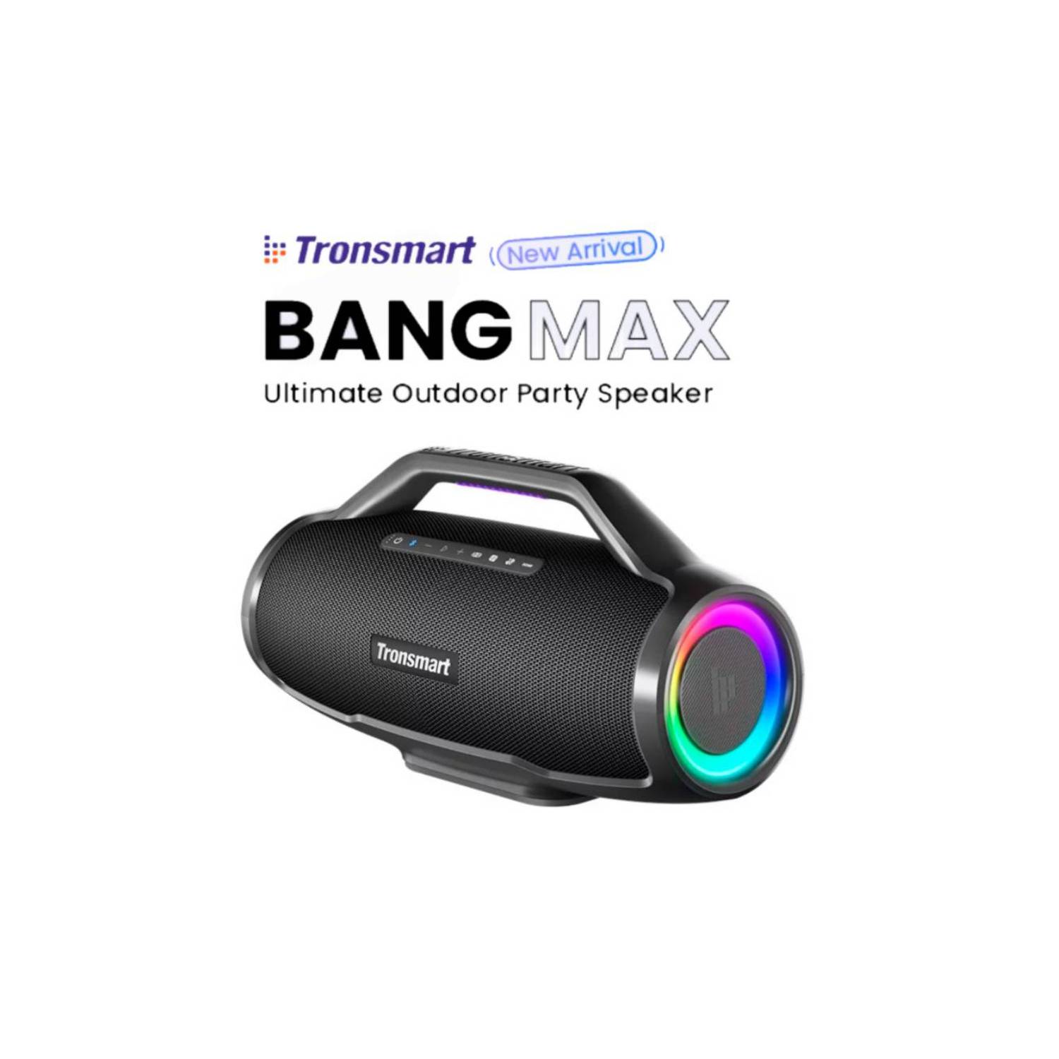 Tronsmart Bang Max - Altavoz Bluetooth portátil, potente altavoz de 130 W  con graves profundos, sincronización de fiesta, IPX6 impermeable, tiempo de