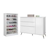 Zapatera Moderna Yuna Blanco RR MUEBLES GENERICO