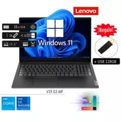 LENOVO - Laptop V15 IAP Intel Core I5 12va Gen 16GB RAM 1TB SSD +  1TB HDD 15.6'' FHD+ REGALO USB 128GB.