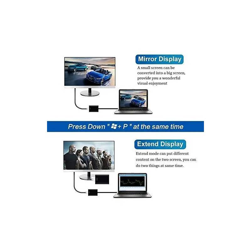 Adaptador Usb 3.0 A Hdmi Pc Laptop Tv Expande Duplica Fhd – InTouch Perú