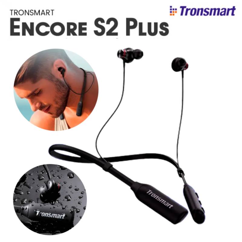 Audifonos Bluetooth Tronsmart Deportivos y Gym Encore S2 Plus IPX5  TRONSMART