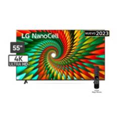 LG - Televisor NanoCell 55 NANO77 4K SMART ThinQ AI 55NANO77SRA - Negro