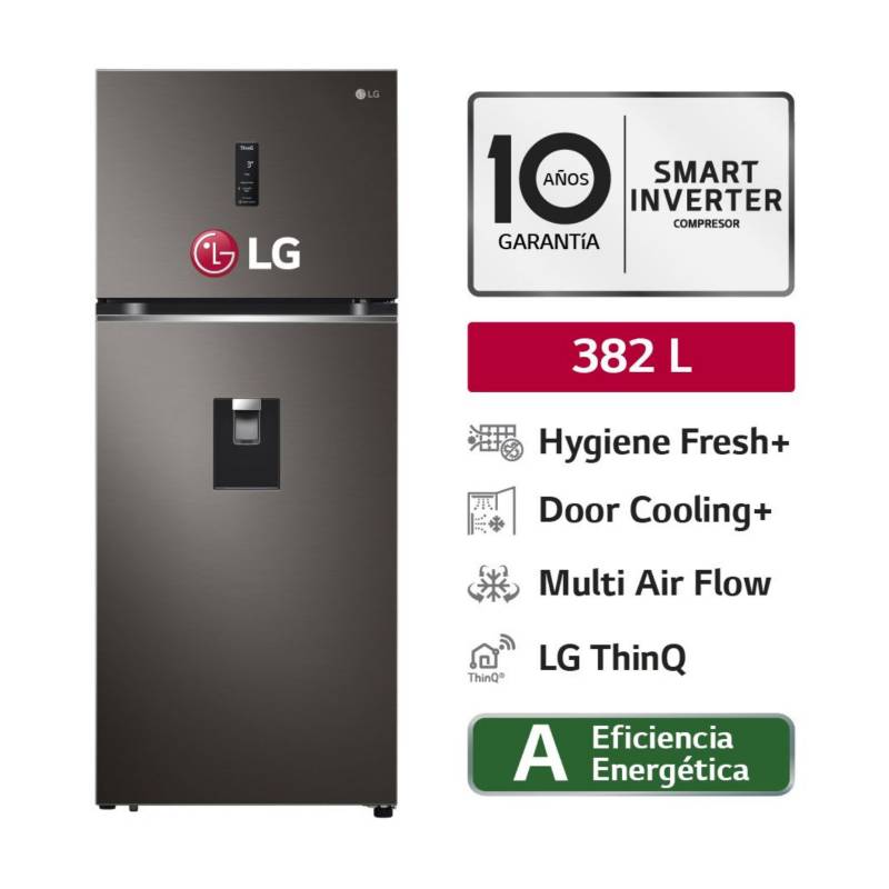 LG - Refrigeradora LG No Frost  382L Hygiene GT39AGD