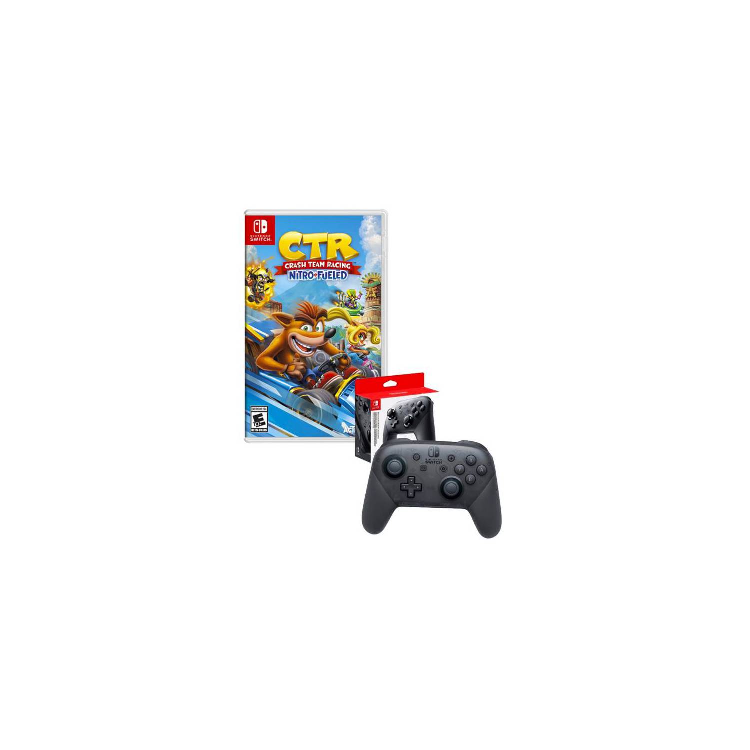 Mando Nintendo Switch Pro Controller + Crash Team Racing