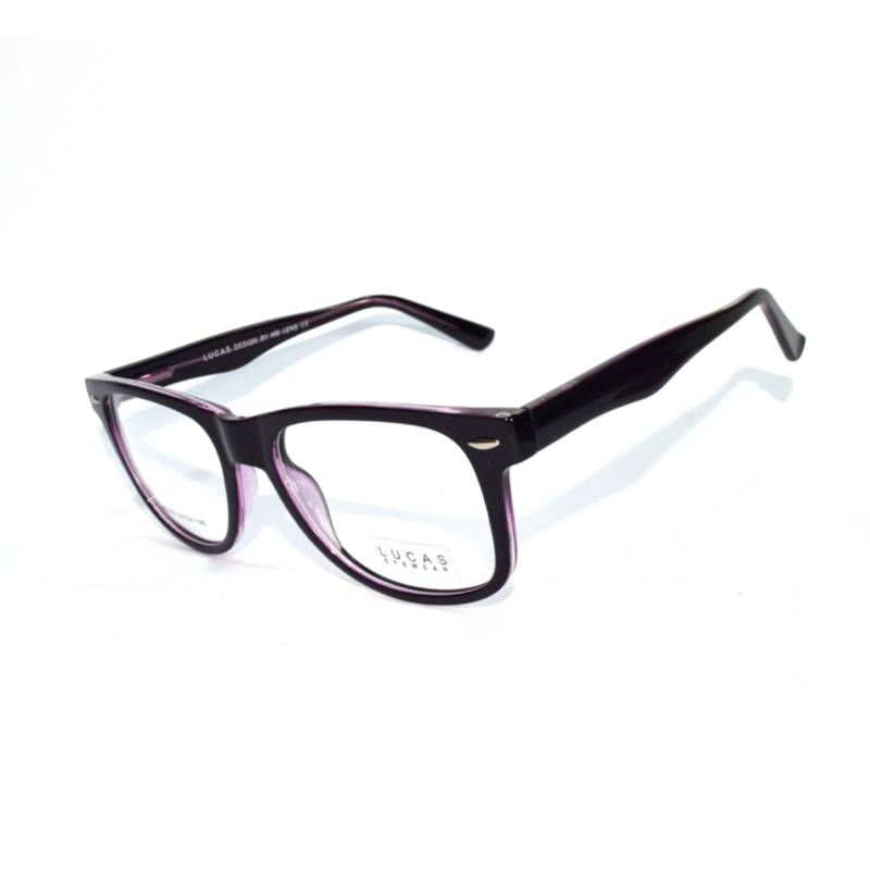 Montura Para Lentes Oftálmicos Diseño Moderno - Negro Lila GENERICO