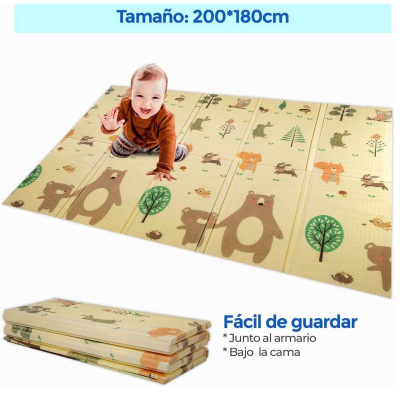 Piso bebe térmico alfombra educativa 180 x 120cm OEM