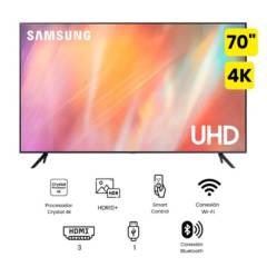 SAMSUNG - TELEVISOR SAMSUNG 70 Crystal 4K UHD SMART TV UN70AU7000GXPE