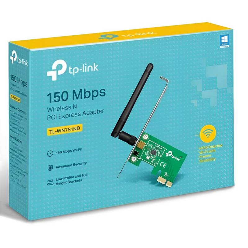 TP-LINK - Tarjeta de Red Inalámbrica PCI Express TP-Link N 150Mbps