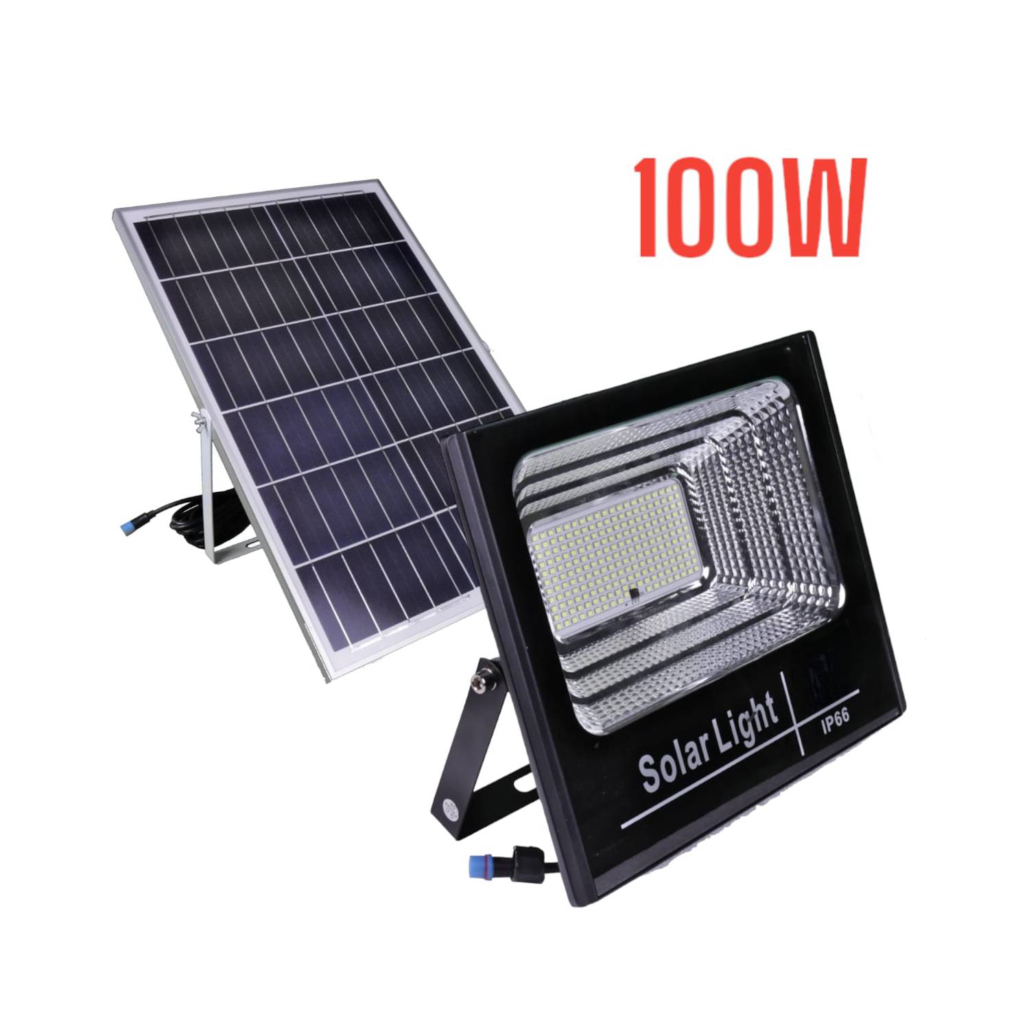 Reflector 100W con Panel Solar – TR-100 – Paneles Solares Perú
