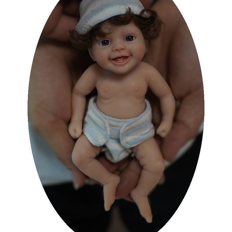 Mini Bebe Reborn De 15 Cm De Silicona Pura Blanditos