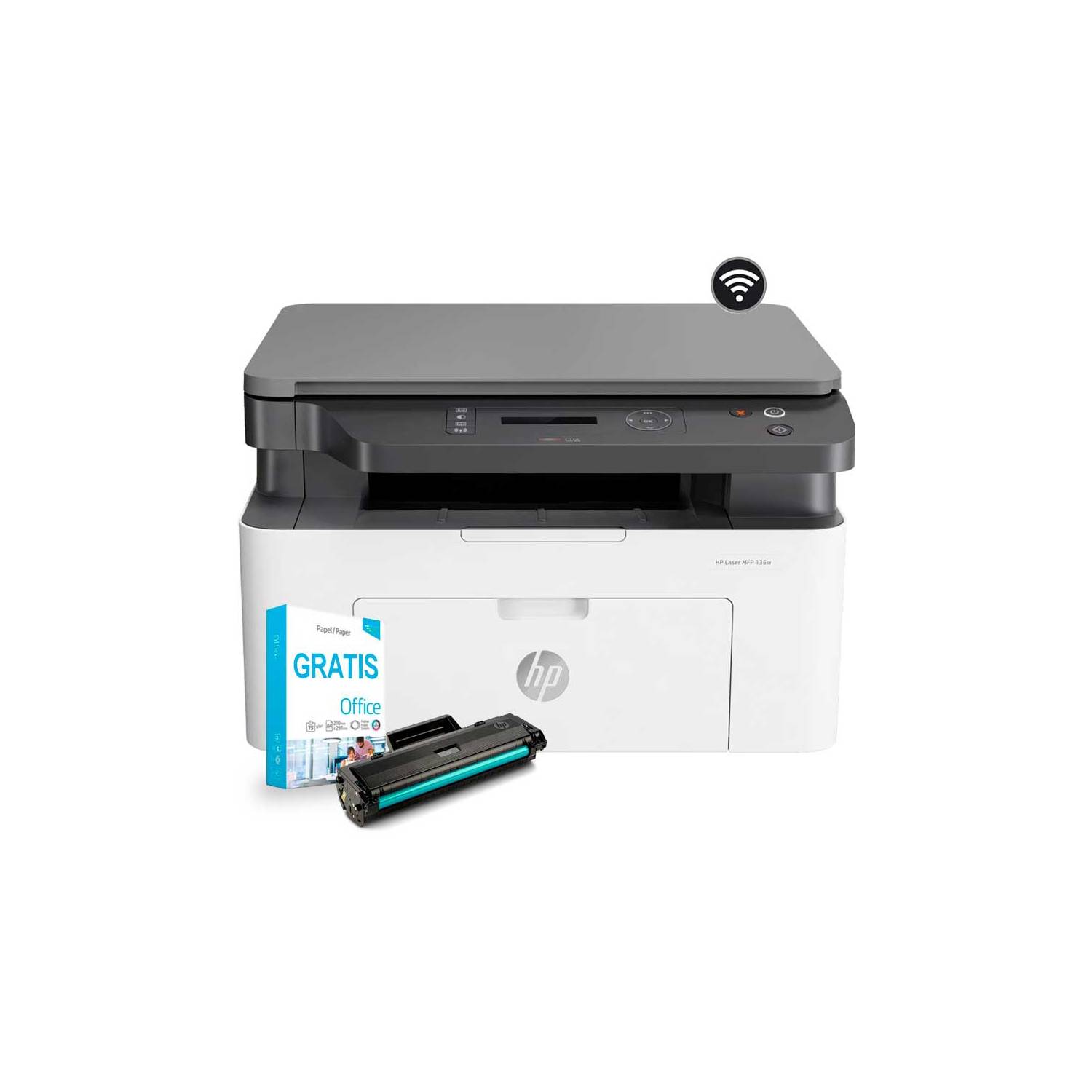 Impresora Multifunción Hp Laserjet Pro 135w Con Wifi Blanco y Negro