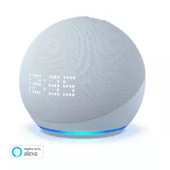 AMAZON - Parlante Amazon Echo Dot 5ta Gen Con Reloj  Altavoz Inteligente Alexa