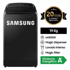 SAMSUNG - Lavadora Samsung 19 Kg WA19T6260BV Negro