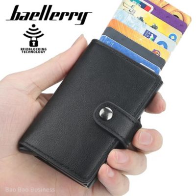 Billetera Antirrobo Hombre RFID de Cuero Tarjetero Billetera Baellerry  BAELLERRY