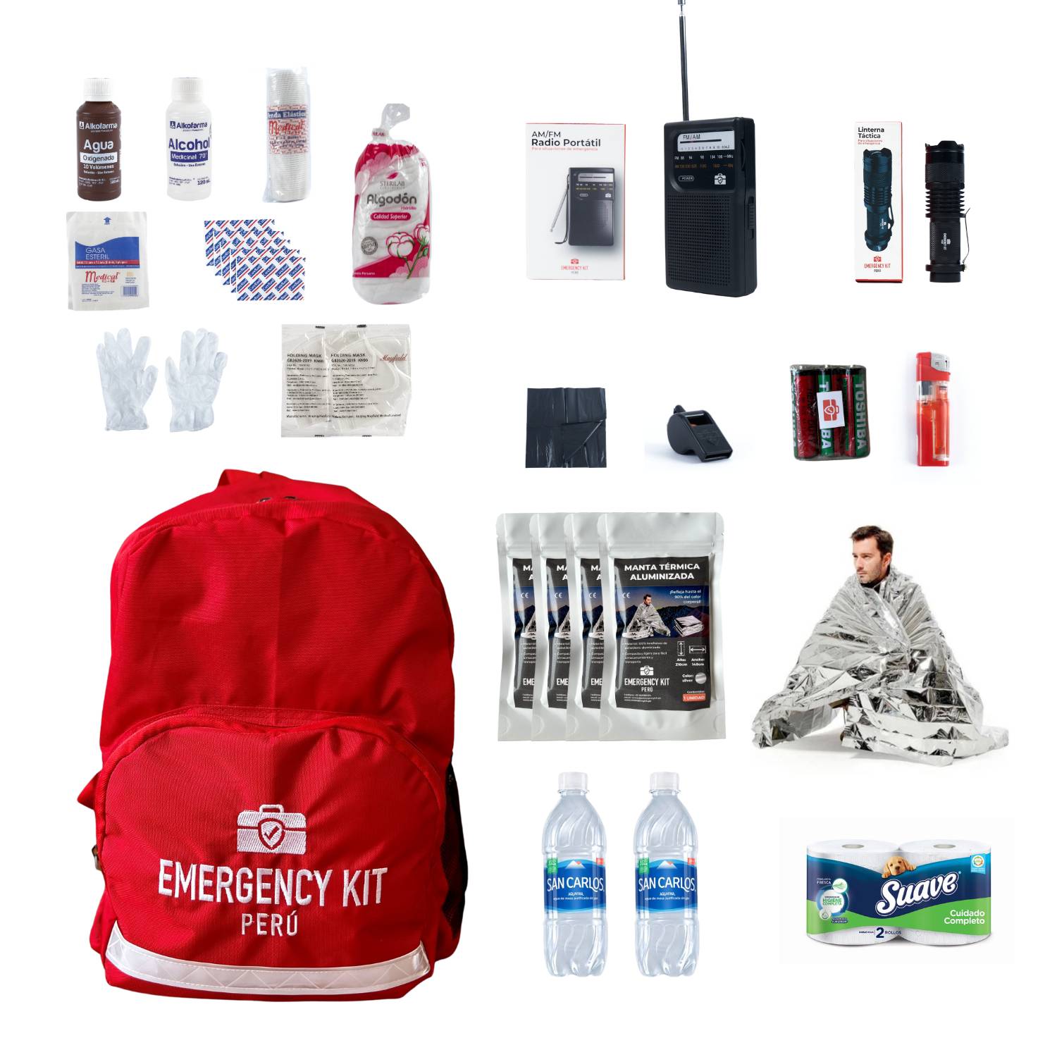 Manta térmica aluminizada – Emergency Kit Perú