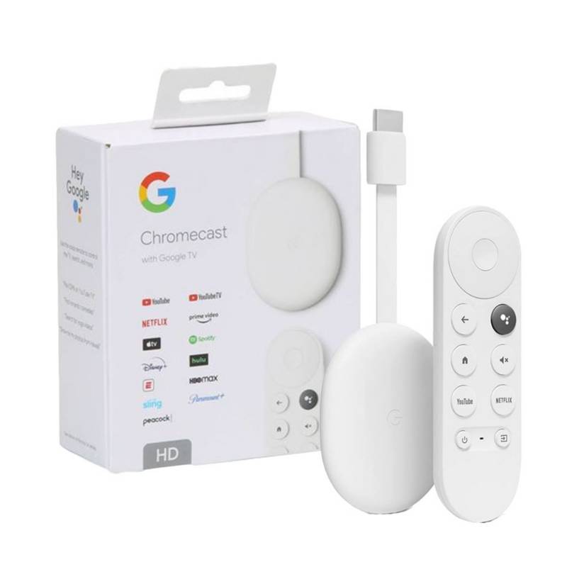 GOOGLE Chromecast Con Google Tv Y Mando Blanco HD