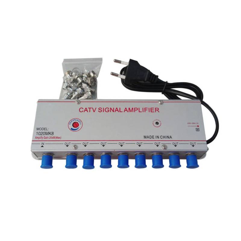 Amplificador de señal de cable tv 8 salidas JMA - 1020MK8 JMA