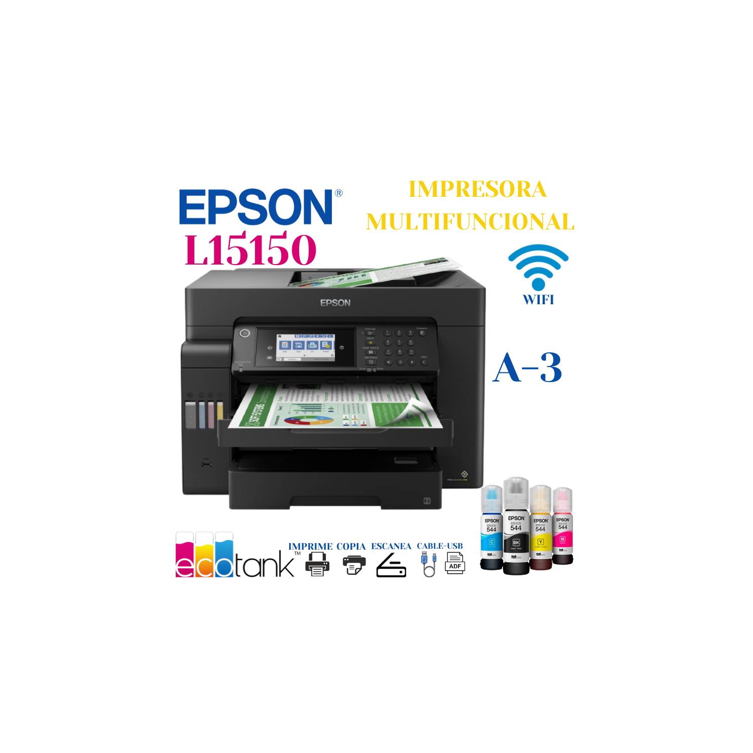 IMPRESORA CANON G3110 WIFI - MULTIFUNCIONAL -TINTA CONTINUA - USB