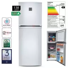 ELECTROLUX - Refrigeradora 2 Puertas 138Lts ERT18G2HNW Blanco