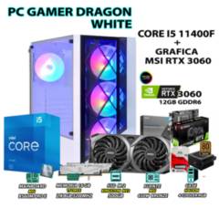 Computadora Gamer Dragon Core i5 11400F RAM 16GB SSD 500GB RTX 3060 12GB