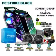 INTEL - Computadora Gamer Strike Core i5 12400F RAM 16GB SSD 1TB RTX 3060 12GB
