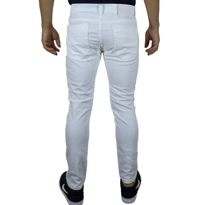 Jeans blancos para hombre rasgados