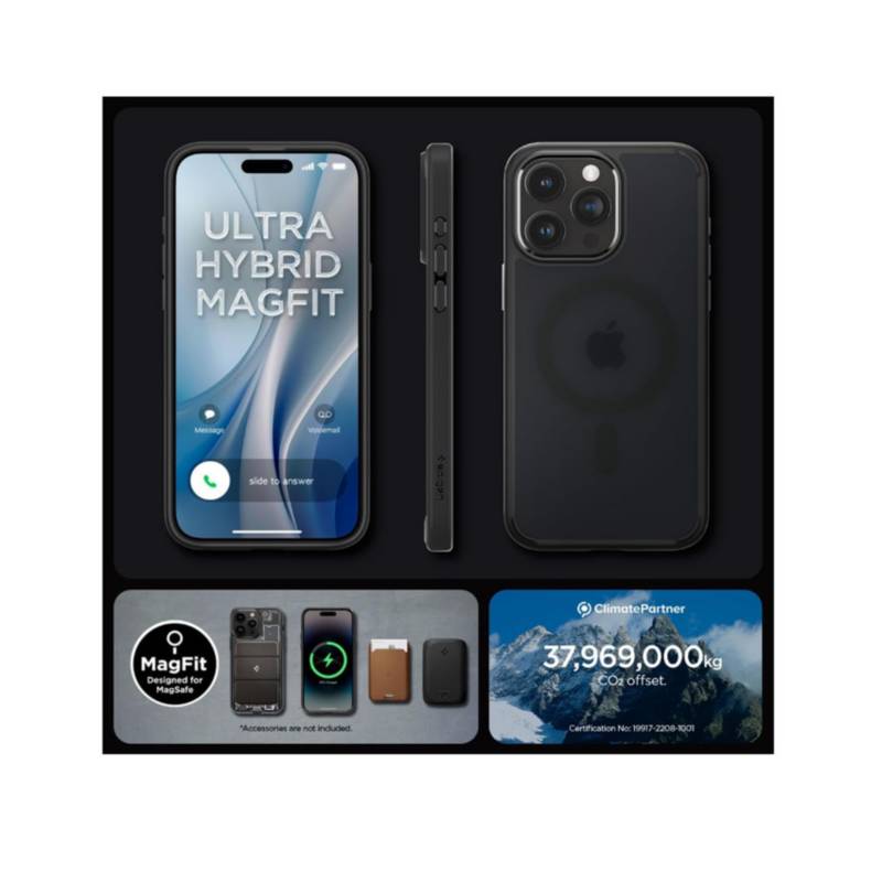 Funda Spigen Ultra Hybrid Para iPhone 13 - Negro Opaco