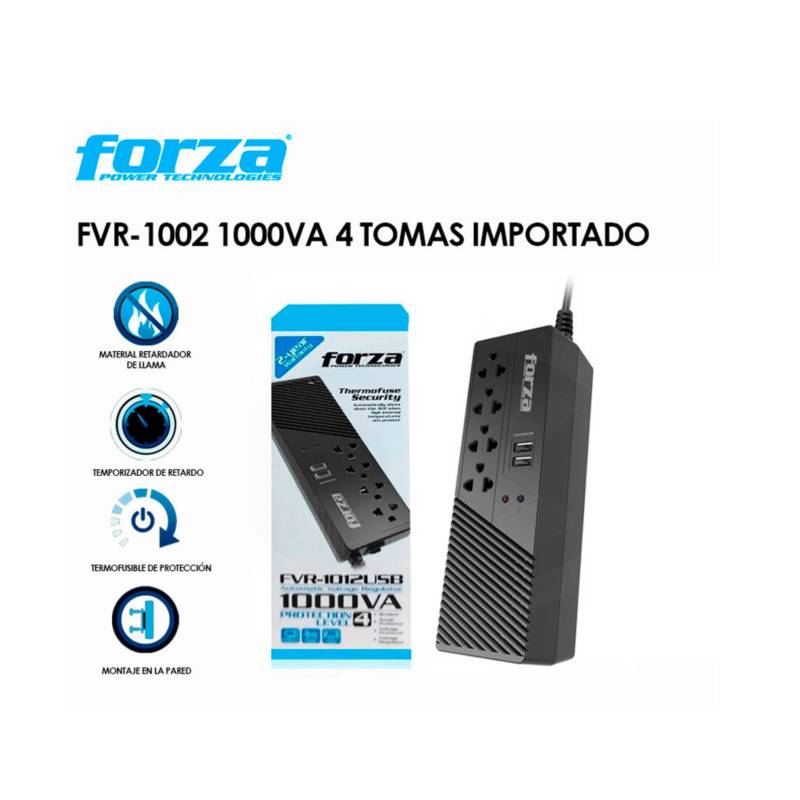 Estabilizador Forza FVR-1002 1000VA/500W