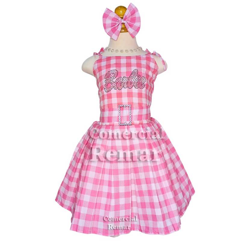 Disfraz Barbie Vestido de Cuadros para Niña y Adulto GENERICO