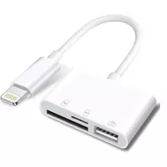 OEM - Adaptador Convertidor 3 en 1 Lightning a USB/ SD-TF