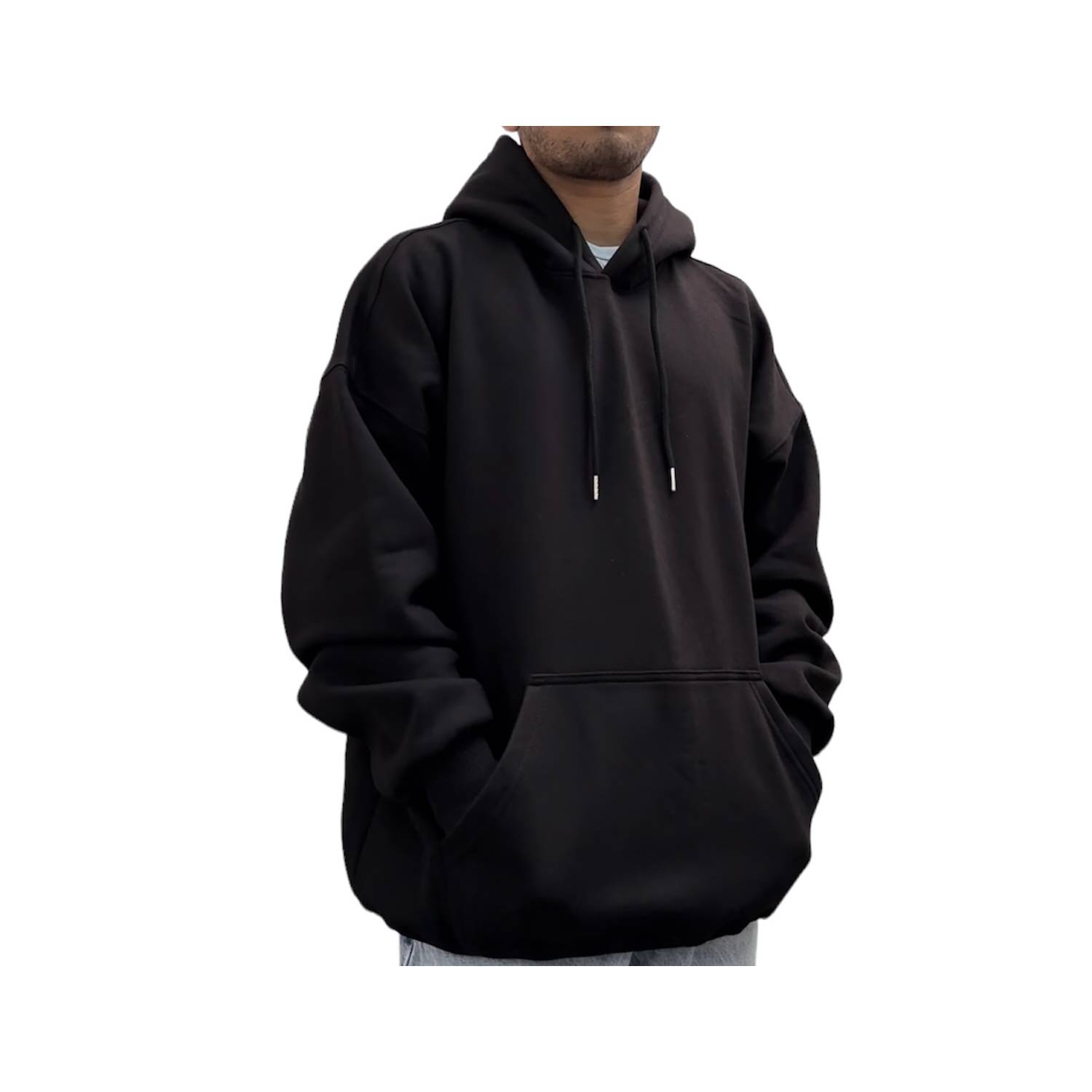 POLERA OVERSIZE FLEEZY (BLACK)