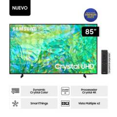 Televisor Samsung 85 pulgadas Crystal UHD 4K HDR Control Remoto Solar 85cu8000