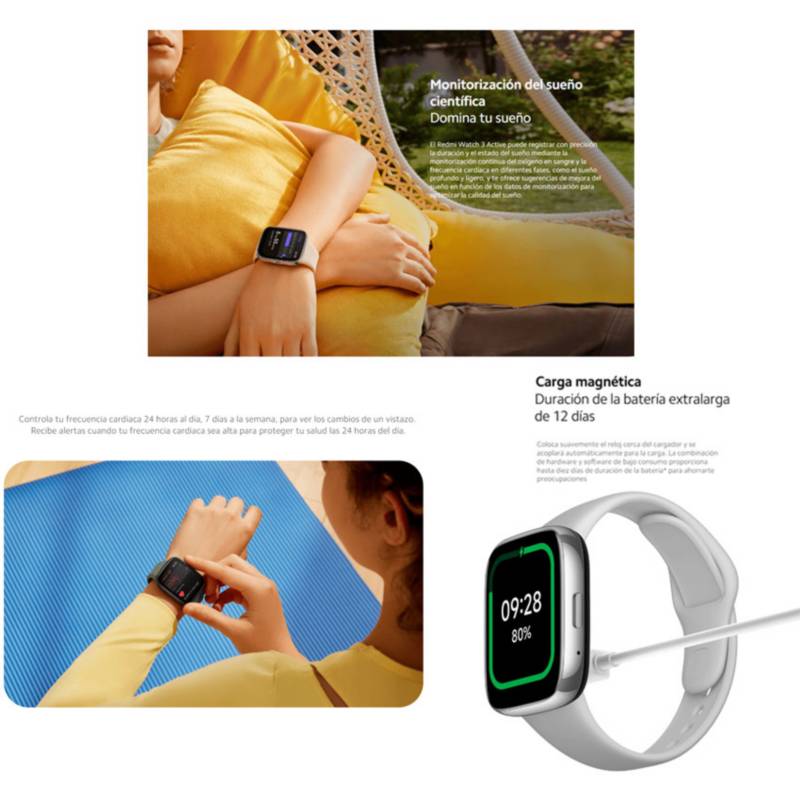 Xiaomi Redmi Watch 3 ACTIVE Llamadas BT Smartwatch Negro