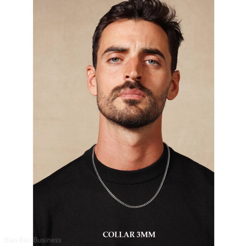 Cadena Collar Hombre de Acero Inoxidable de Moda Joyería para Hombre  GENERICO