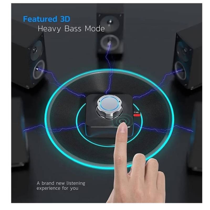 Adaptador Receptor de Audio Bluetooth 5.0 Inalámbrico 3D