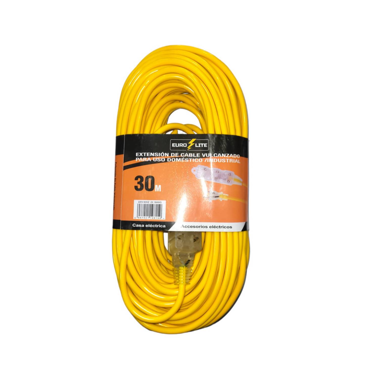 Cable de extensión Exin con toma de tierra, 2500w 3 x 10 mm, 10 m blanco